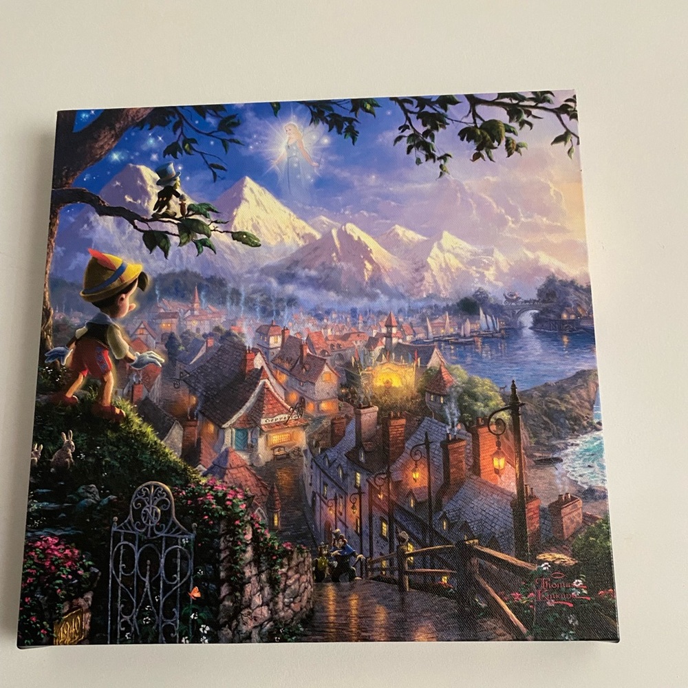Disney Thomas Kinkade Canvas Wall Art, Pinocchio